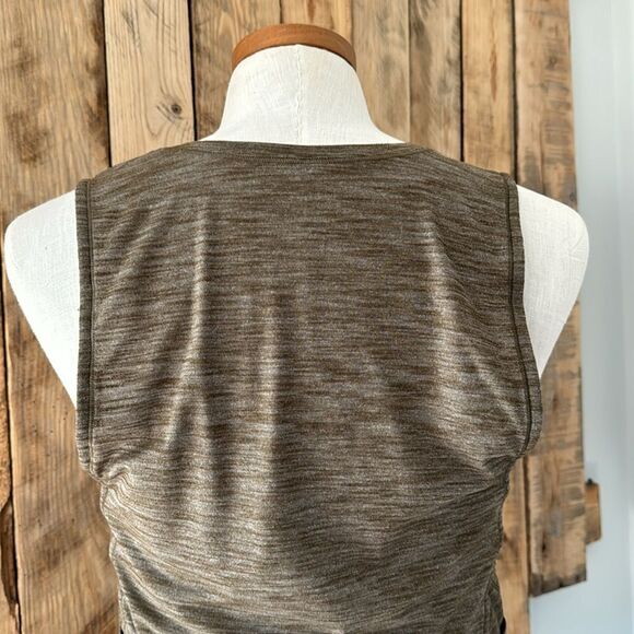 Lululemon Var City Muscle Tank Running Workout Heathered Olive Hip Length Size 4 - Picture 5 of 8